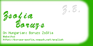zsofia boruzs business card